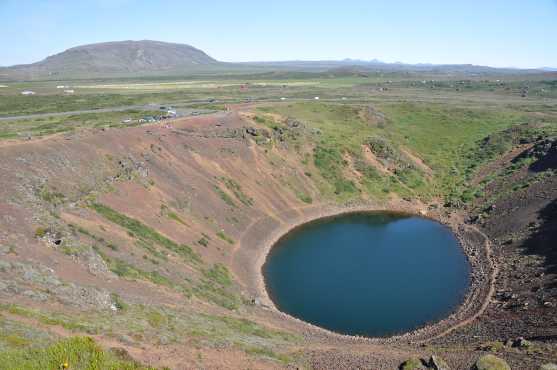 Het meer in de krater Kerið
