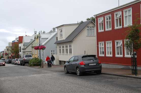 Straatbeeld in Reykjavik