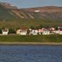 Zicht op Húsavík
