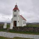 Het door de boer gebouwde kerkje bij de boerderij in Mödrudalur