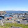 Het uitzicht dat zij hebben over Stykkishólmur